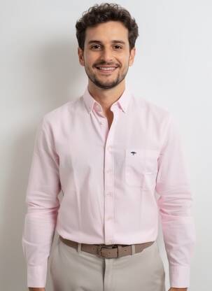 Chemise manches longues coupe cintrée rose FYNCH-HATTON homme