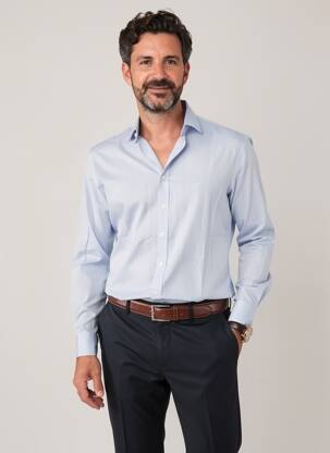 Chemise manches longues coupe cintrée bleu FYNCH-HATTON homme