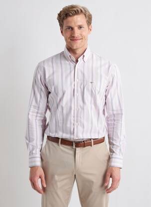 Chemise manches longues coupe cintrée rose FYNCH-HATTON homme