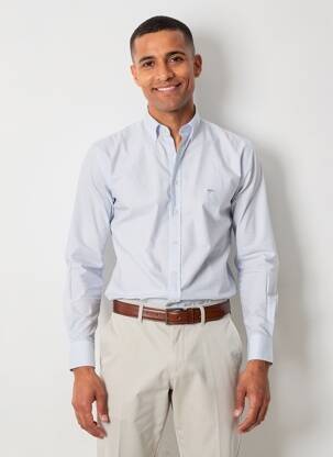 Chemise manches longues coupe cintrée bleu FYNCH-HATTON homme