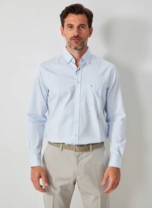 Chemise manches longues coupe cintrée bleu FYNCH-HATTON homme