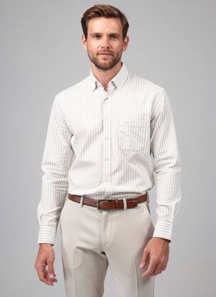 Chemise manches longues coupe cintrée beige FYNCH-HATTON homme