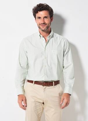 Chemise manches longues coupe cintrée vert FYNCH-HATTON homme