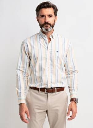 Chemise manches longues coupe cintrée orange FYNCH-HATTON homme