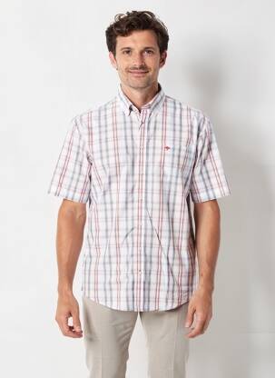 Chemise manches courtes poches rouge FYNCH-HATTON homme