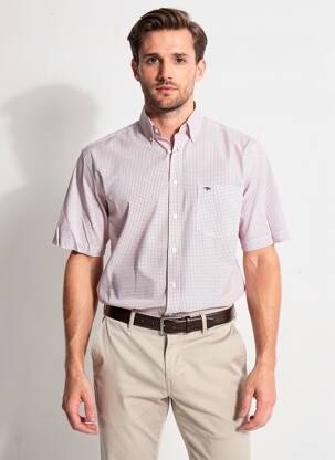 Chemise manches courtes poches rose FYNCH-HATTON homme