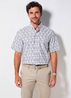 Chemise manches courtes imprimé tie and dye noir FYNCH-HATTON homme