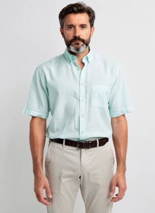 Chemise manches courtes poches vert FYNCH-HATTON homme