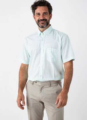 Chemise manches courtes poches vert FYNCH-HATTON homme