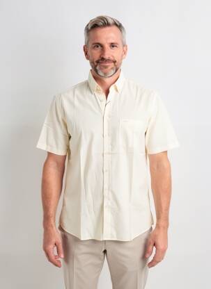 Chemise manches courtes poches jaune FYNCH-HATTON homme