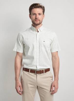 Chemise manches courtes poches beige FYNCH-HATTON homme