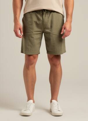 Bermuda taille à pinces taille haute vert FYNCH-HATTON homme