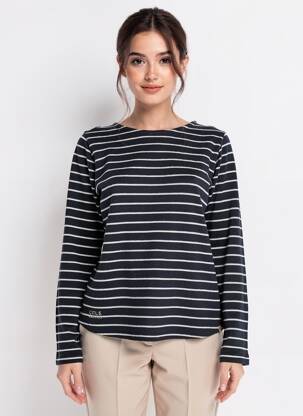 Pull coupe cintrée manches longues bleu CAMEL ACTIVE femme