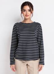 Pull coupe cintrée manches longues bleu CAMEL ACTIVE femme