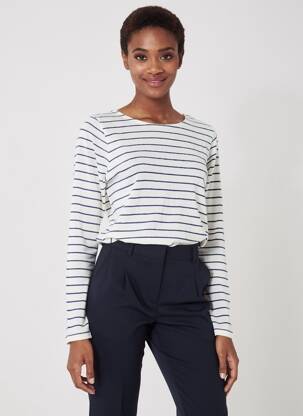 Pull coupe cintrée manches longues bleu CAMEL ACTIVE femme