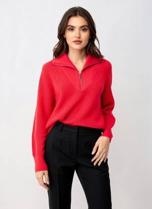 Pull stretch manches longues rouge CAMEL ACTIVE femme