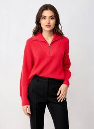 Pull stretch manches longues rouge CAMEL ACTIVE femme