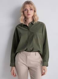 Chemisier coupe cintrée manches longues vert CAMEL ACTIVE femme