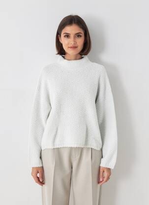 Pull coupe cintrée manches longues vert CAMEL ACTIVE femme