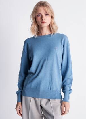 Pull stretch manches longues bleu U.S. POLO ASSN femme