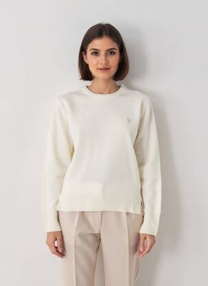 Pull stretch manches longues beige U.S. POLO ASSN femme