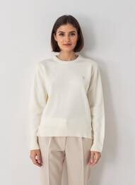 Pull tissage chiné manches longues beige U.S. POLO ASSN femme