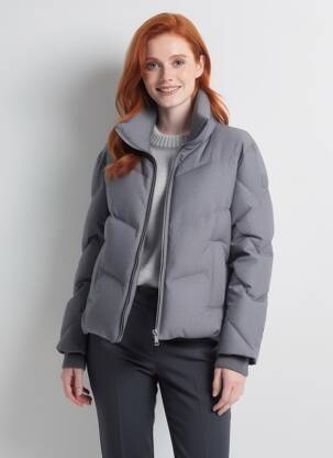Doudoune manches longues sans capuche gris U.S. POLO ASSN femme