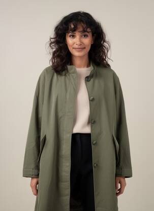 Trench tissage popeline sans capuche vert CAMEL ACTIVE femme