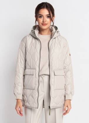 Doudoune poches a capuche beige fonce CAMEL ACTIVE femme