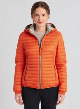 Doudoune poches a capuche orange CAMEL ACTIVE femme