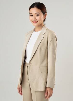 Blazer poches beige LES LUNES femme