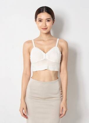 Top stretch fines bretelles beige KIABI femme