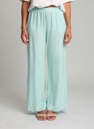 Pantalon large taille normale taille normale bleu SANS MARQUE femme