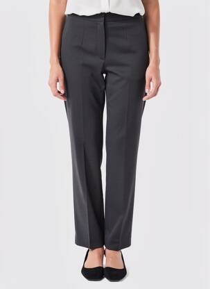 Pantalon droit tissage crêpe taille haute noir KOOKAI femme