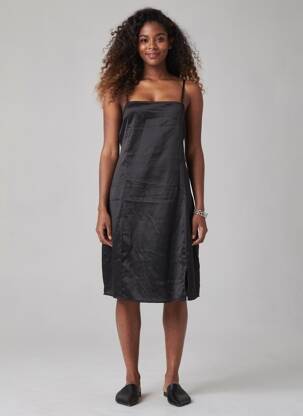 Nuisette/combinette effet matière satinée noir UNDIZ femme