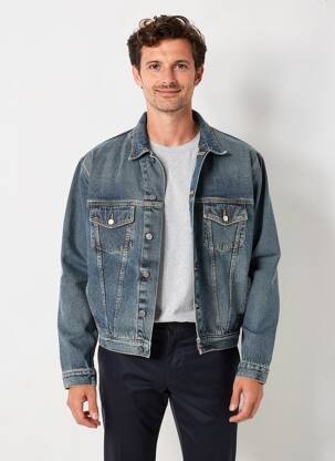Veste casual fermeture boutonnée sur le devant bleu GALLICE homme