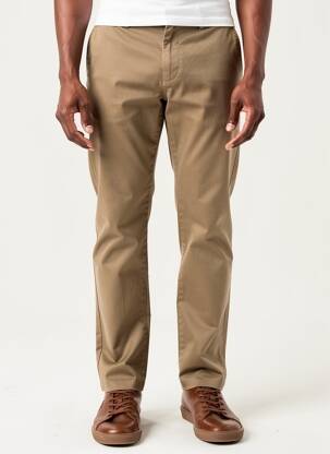Pantalon chino stretch taille normale marron JACK & JONES homme