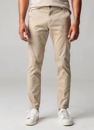 Pantalon chino tissage chiné taille normale beige JACK & JONES homme