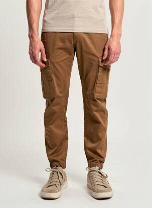 Pantalon cargo resserrée sur le bas taille normale marron JACK & JONES homme