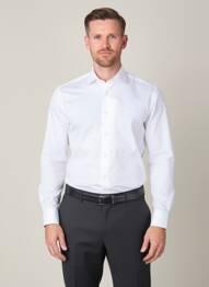 Chemise manches longues coupe cintrée blanc XACUS homme