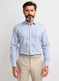 Chemise manches longues imprimé fantaisie bleu XACUS homme