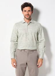 Chemise manches longues coupe cintrée vert XACUS homme