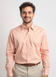 Chemise manches longues coupe cintrée orange XACUS homme