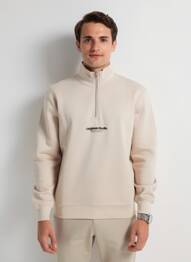 Sweat-shirt stretch manches longues beige JACK & JONES homme