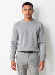 Pull stretch manches longues gris JACK & JONES homme
