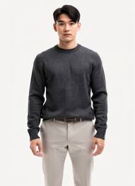 Pull stretch manches longues gris JACK & JONES homme