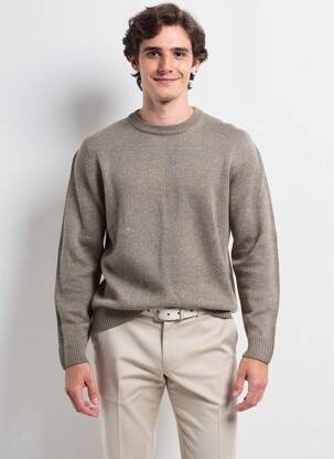 Pull stretch manches longues gris JACK & JONES homme