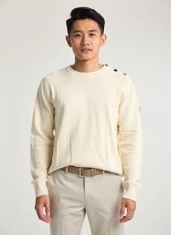 Pull stretch manches longues beige JACK & JONES homme
