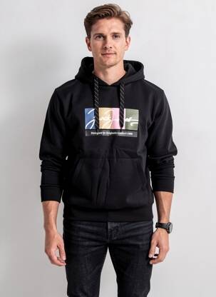 Sweat-shirt à capuche poches manches longues noir JACK & JONES homme