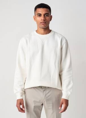 Sweat-shirt stretch manches longues blanc JACK & JONES homme